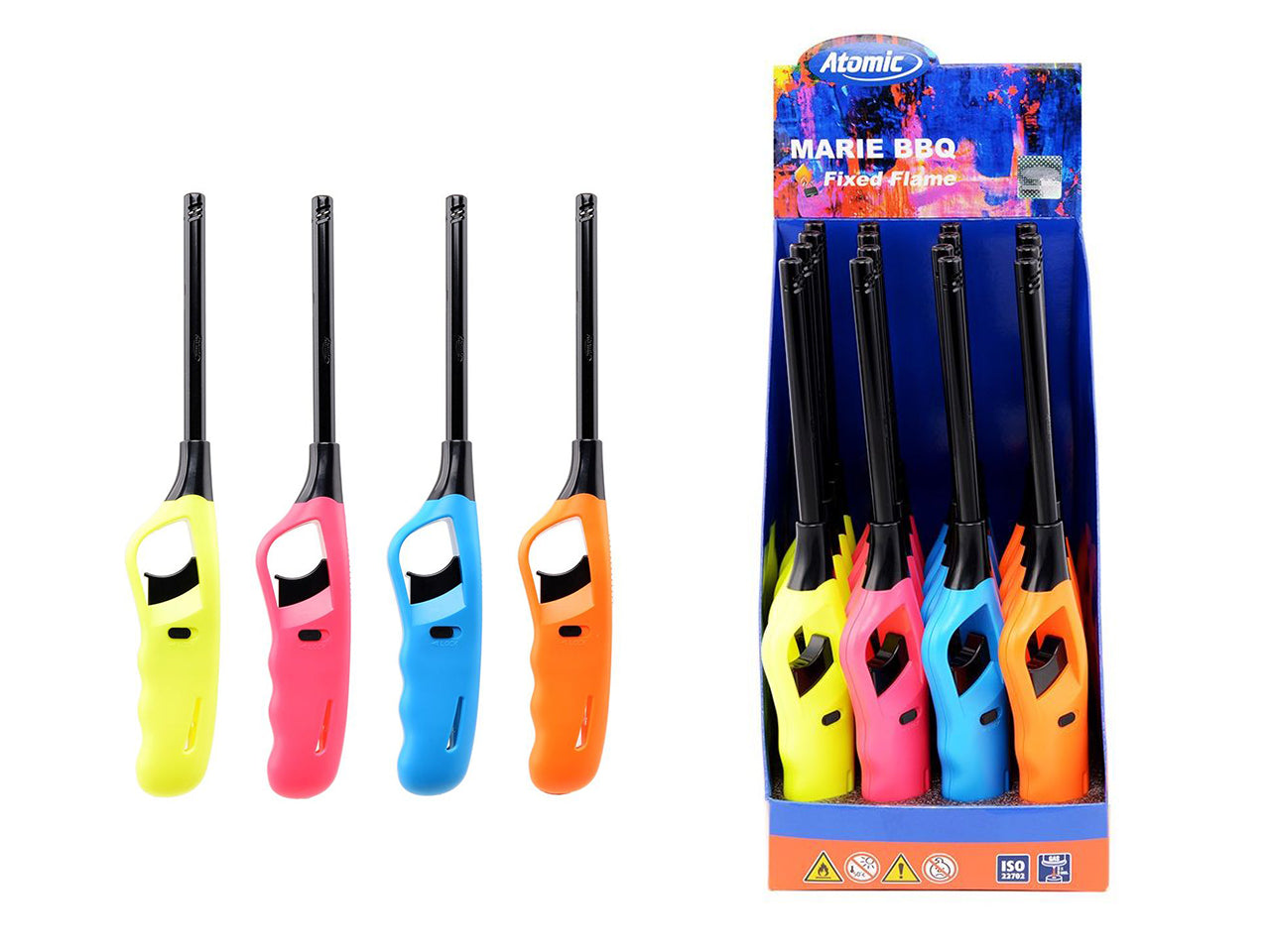 Accendigas atomic bbq lighter marie ricaricabile 4 colori assortiti