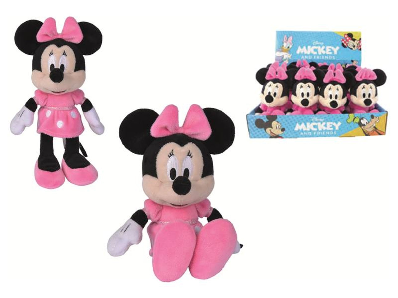 Peluche Minnie Con Abito Fucsia 20cm