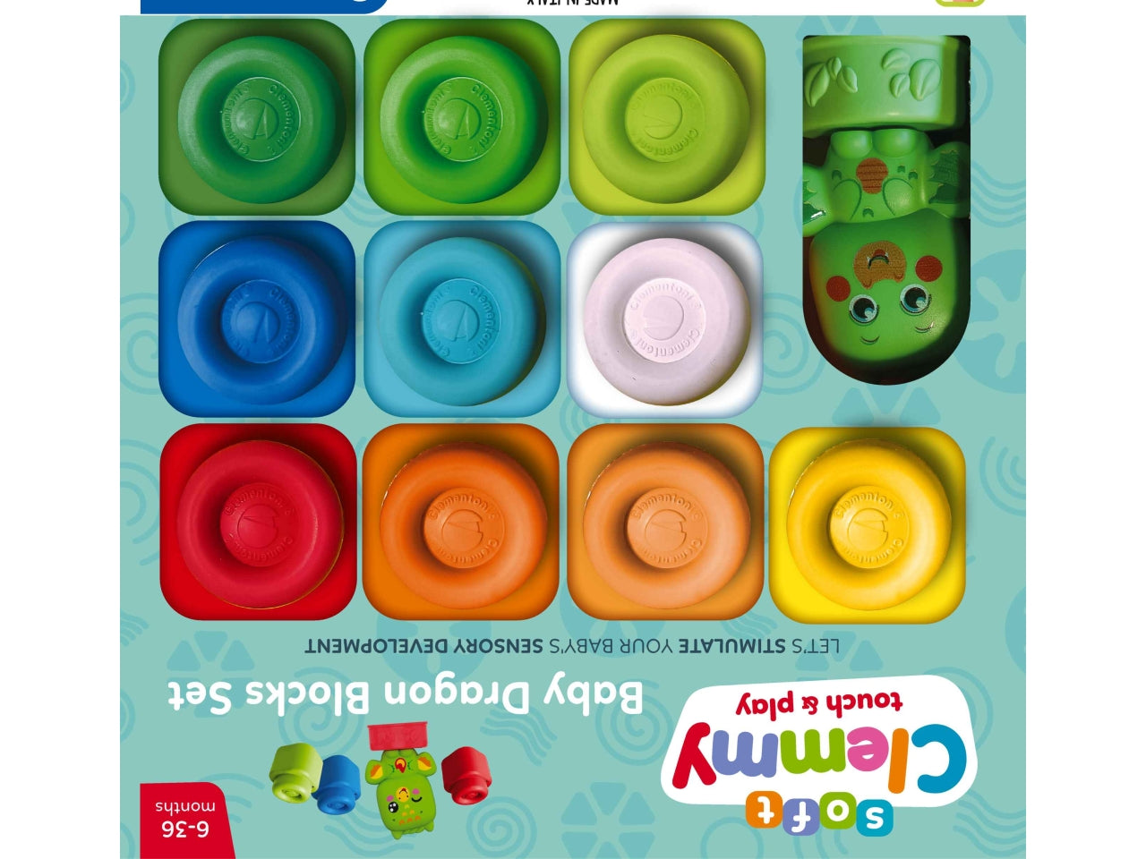 Baby Clementoni Clemmy Dragon 10 Block Set
