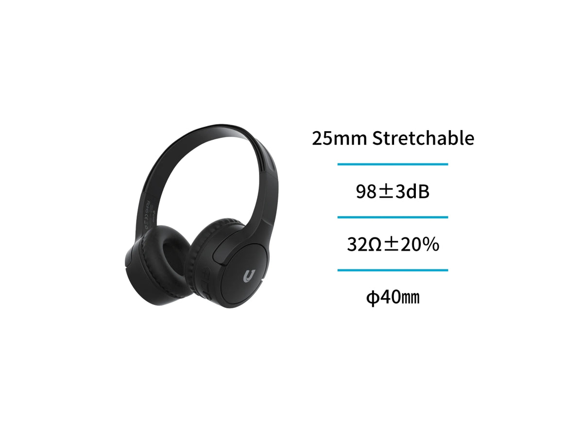 Cuffie Auricolari Bluetooth di tipo over-ear nero