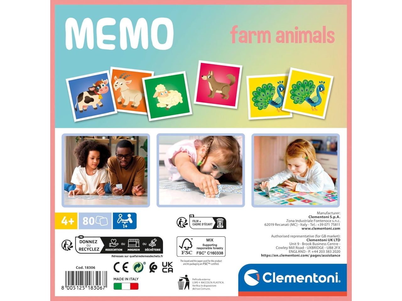Memo games noli farm animals