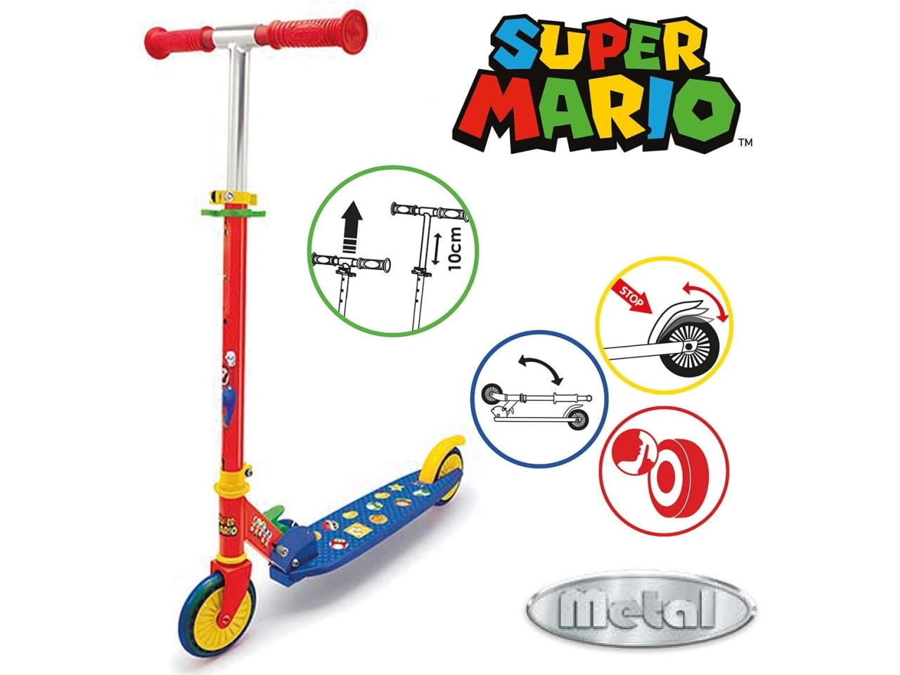 Monopattino 2 ruote Super Mario