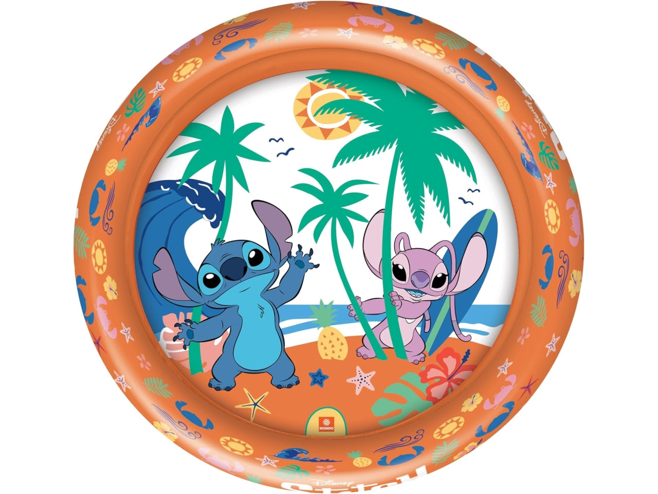 Stitch piscina con 2 anelli d.100cm
