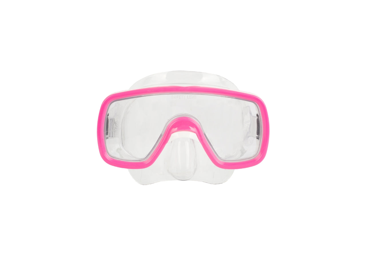 Maschera sub Domino Jr misura small trasparente/rosa con astuccio