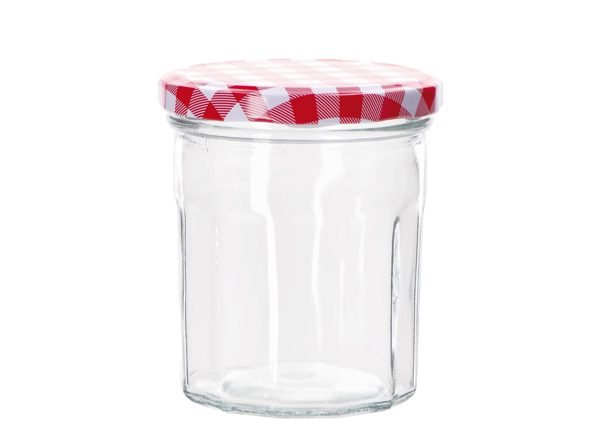 Vasetto in vetro 250ml 9xh10cm con coperchio