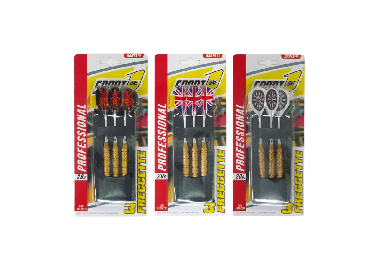 Freccette 20Gr punta In ottone/alluminio confezione da 3 frecette