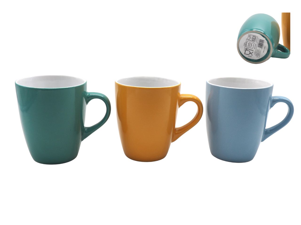 Tazza h.10,5x8cm in 3 colori assortiti