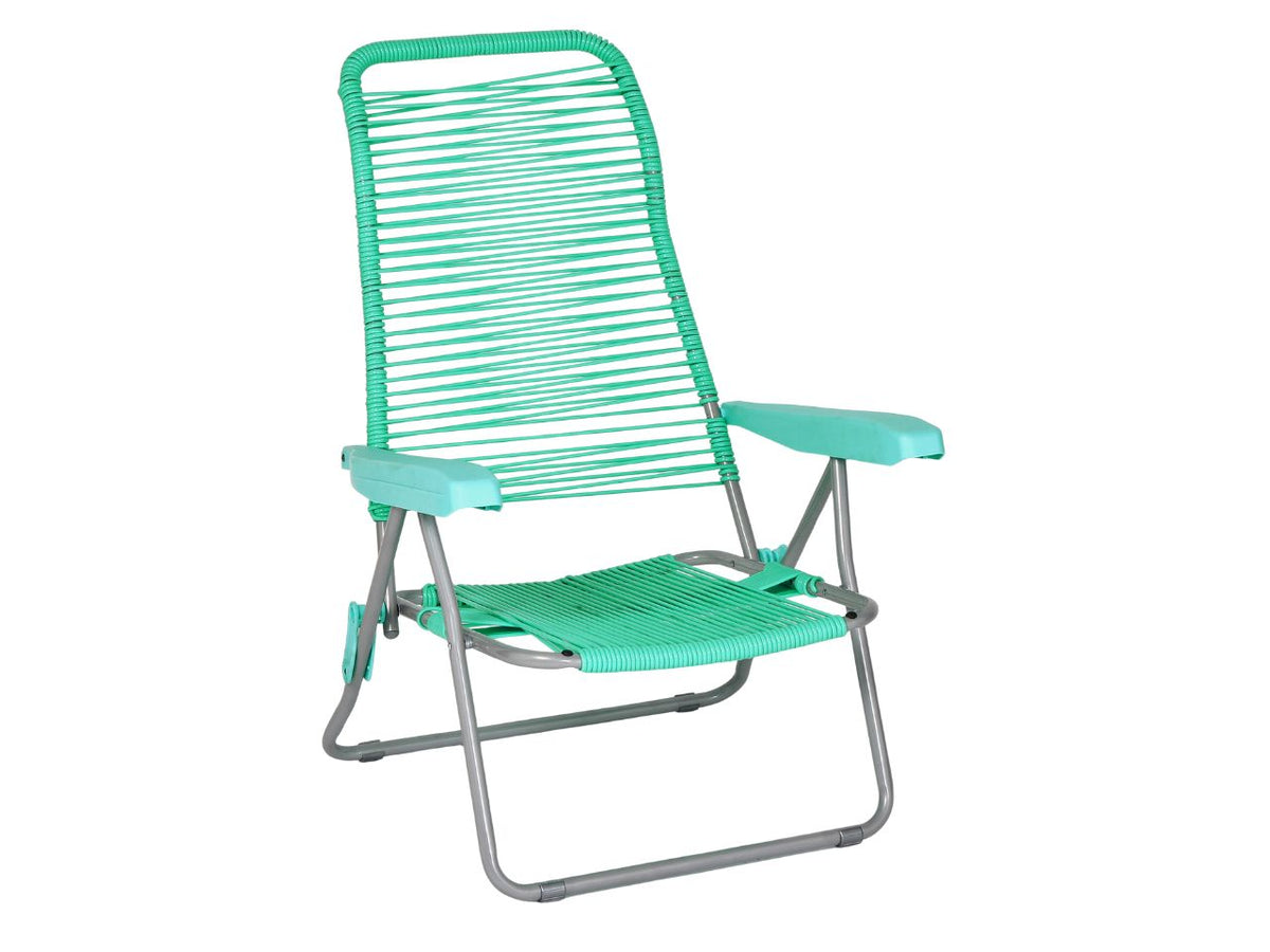 Spiaggina marina alu cordonata in alluminio turchese 95x63x62cm