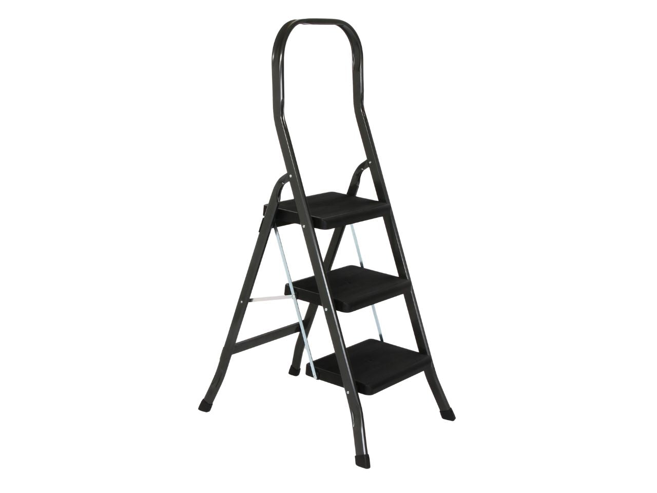 Sgabello salgo ferro grigio scuro 3 gradini