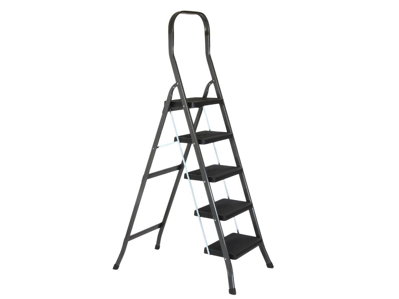 Sgabello salgo ferro grigio scuro 5 gradini