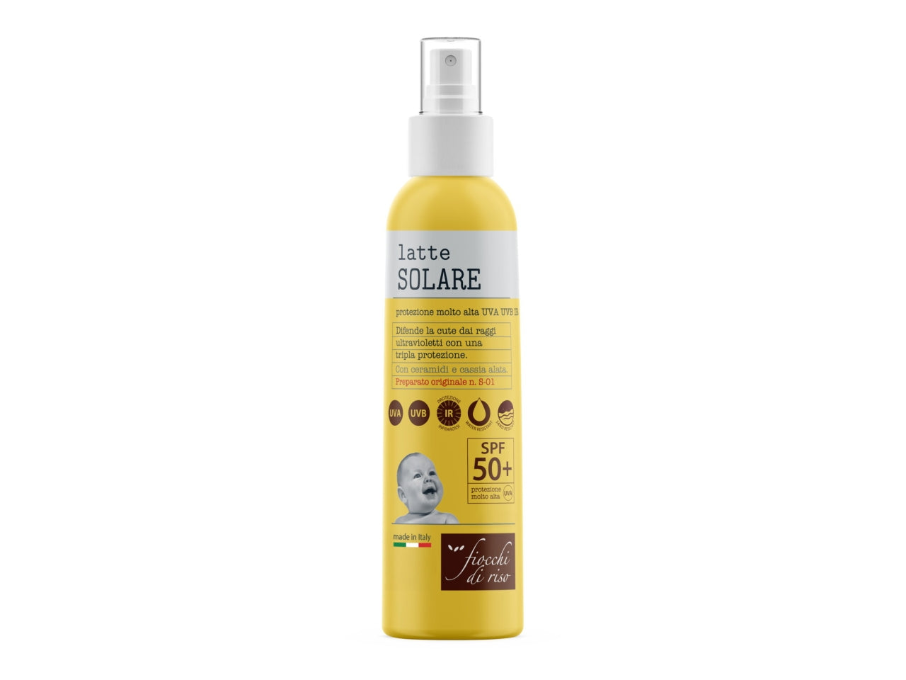 Fiocchi di riso latte solare per bimbi da 50+ spray 140ml