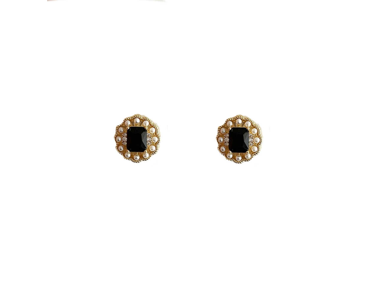 Orecchini toppa strass e pietra