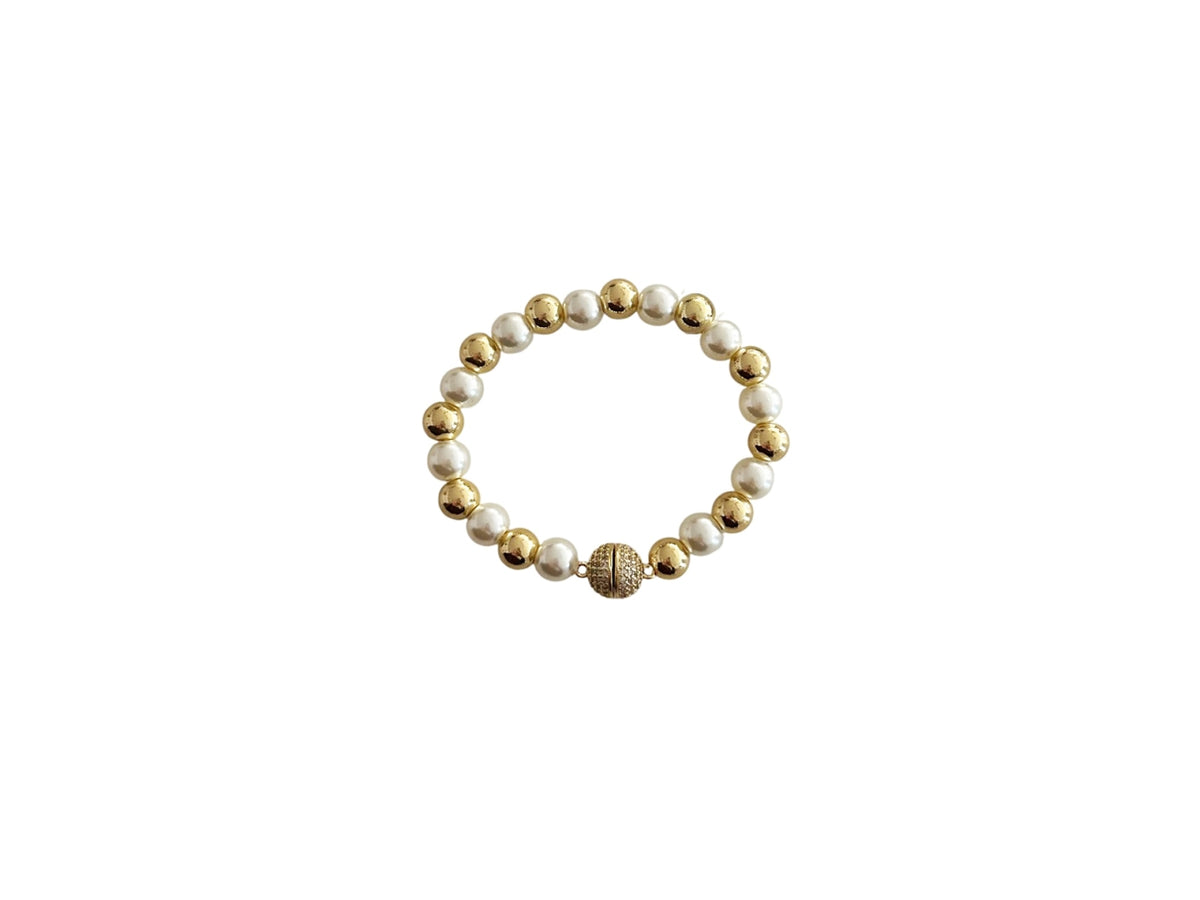 Bracciale con sfere 8mm oro