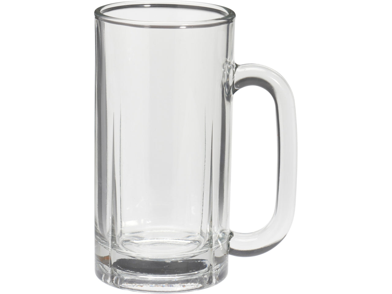 Boccale da birra in vetro sodalime, capacità 550ml/18.64oz, dimensioni d.12xh.15,8cm, peso 665gr