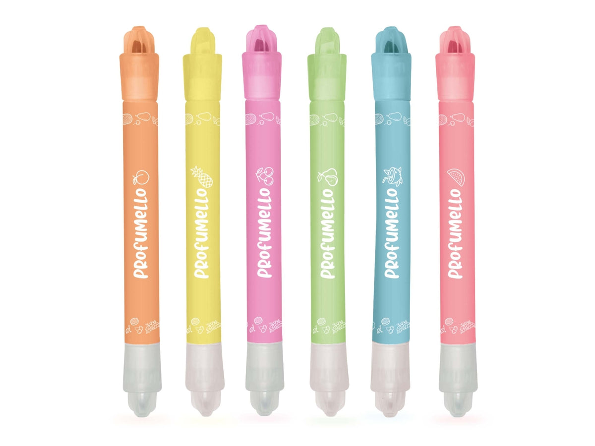 Profumello evidenziatori profumati in 6 colori assortiti