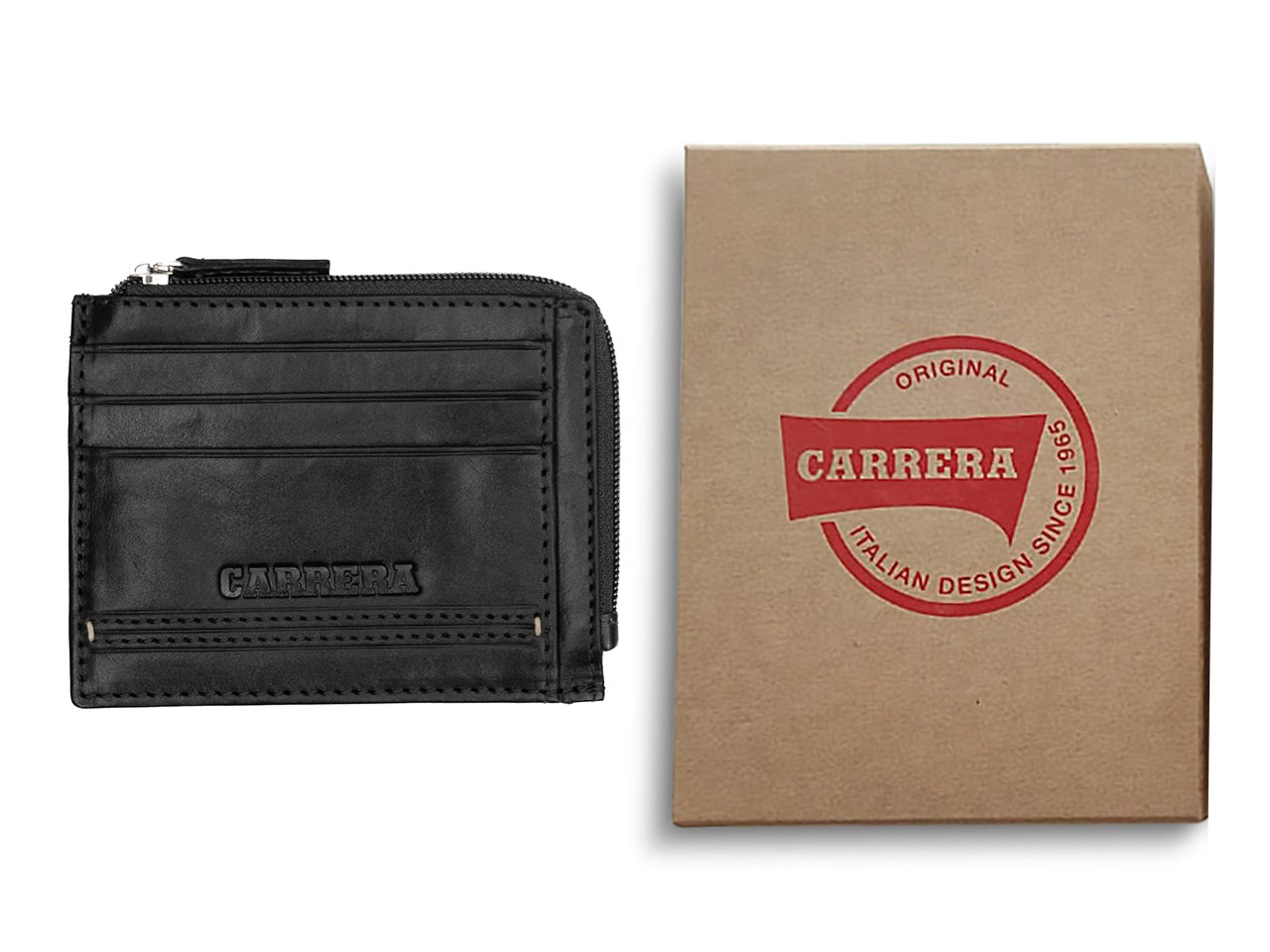 Portacarte Carrera Key West con cerniera nero