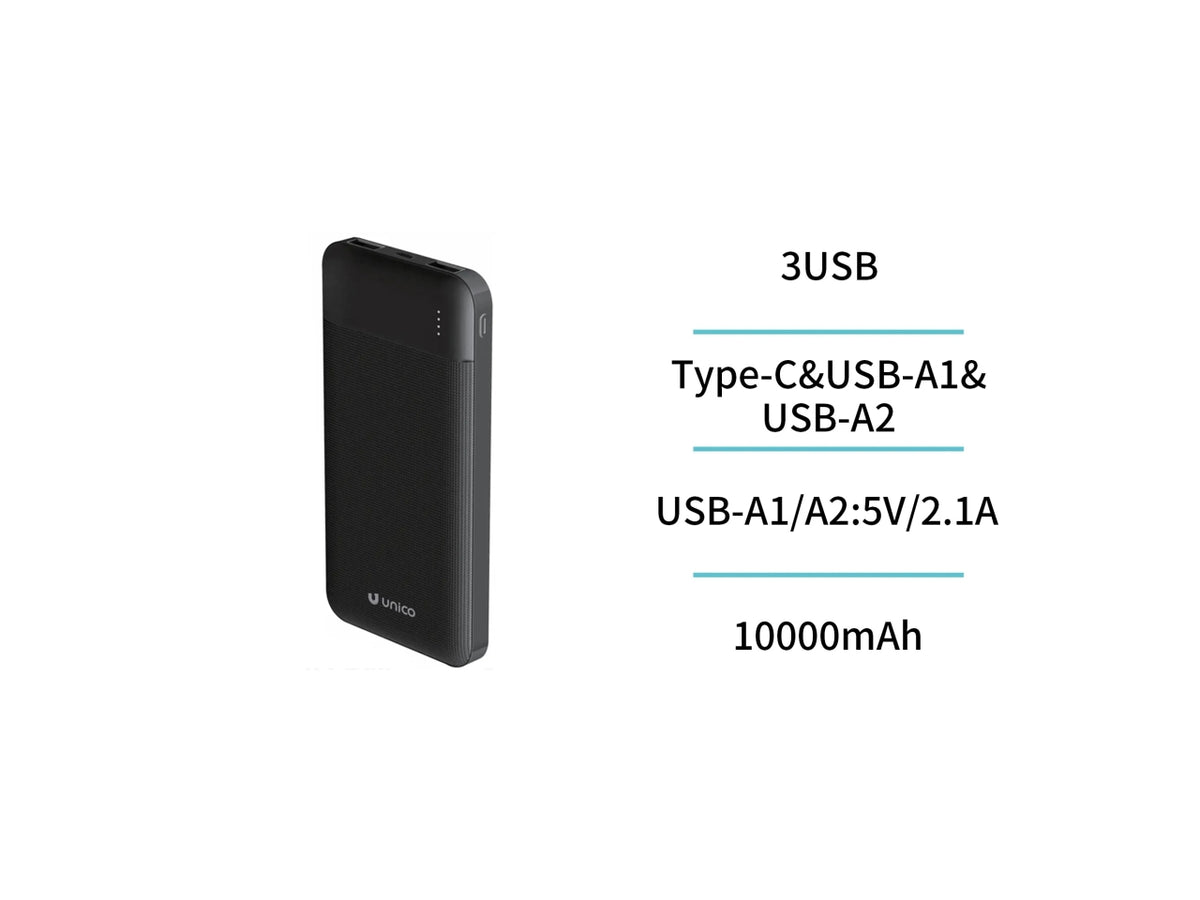 Power Bank 10000mAh, nero