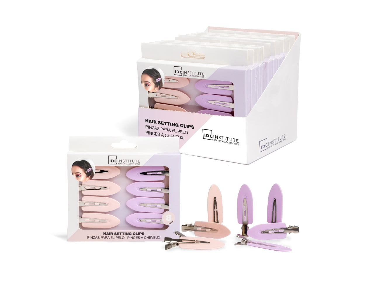Idc institute clips per capelli, confezione da 8 clips