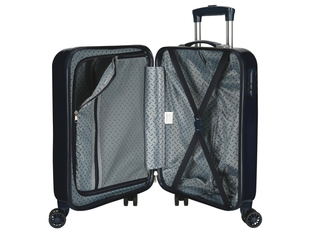 Disney valigia in abs 55cm 4 ruote mickey y minnie london blu navy