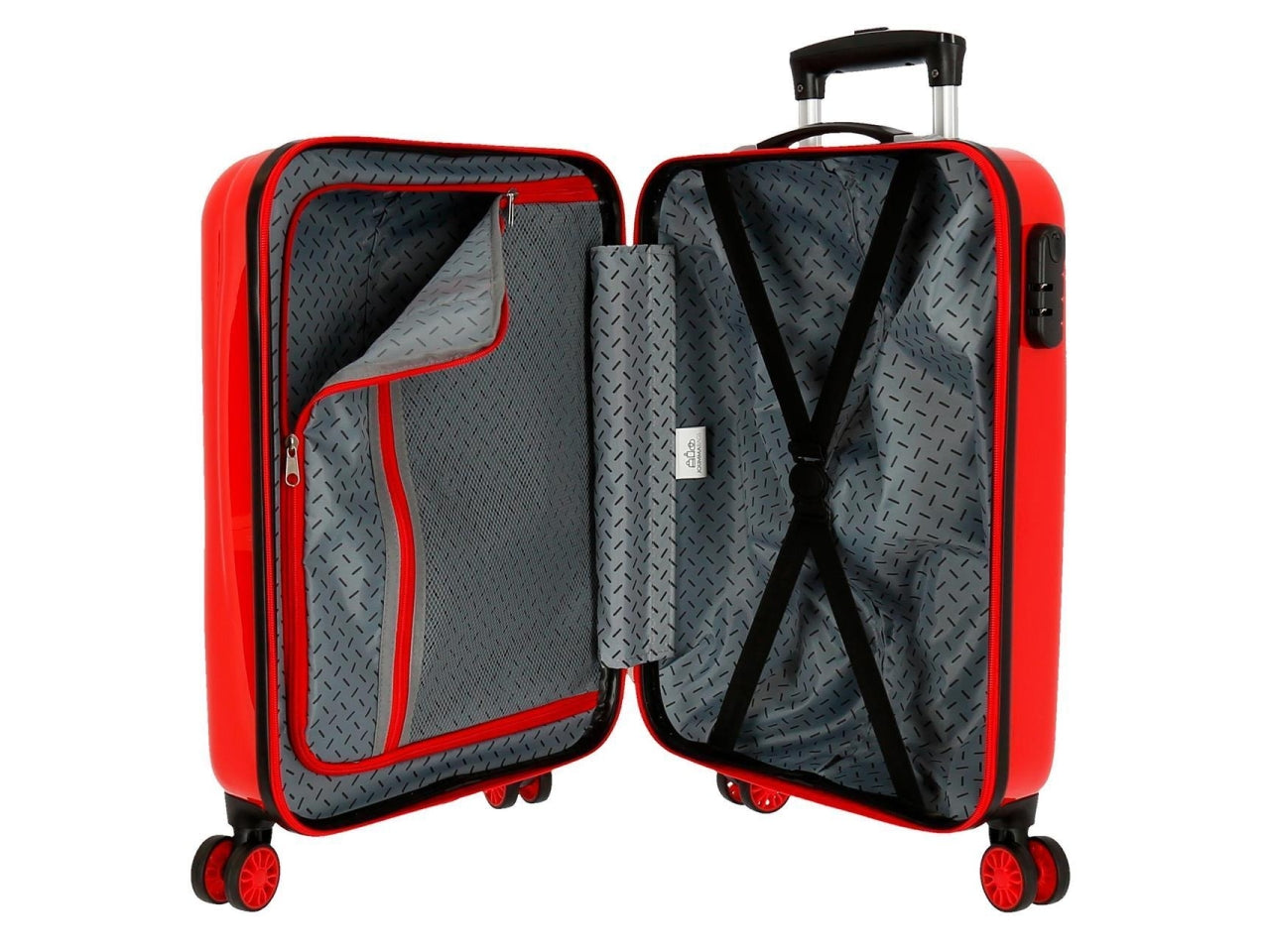 Disney valigia in abs 55cm 4 ruote mickey y minnie london rosso