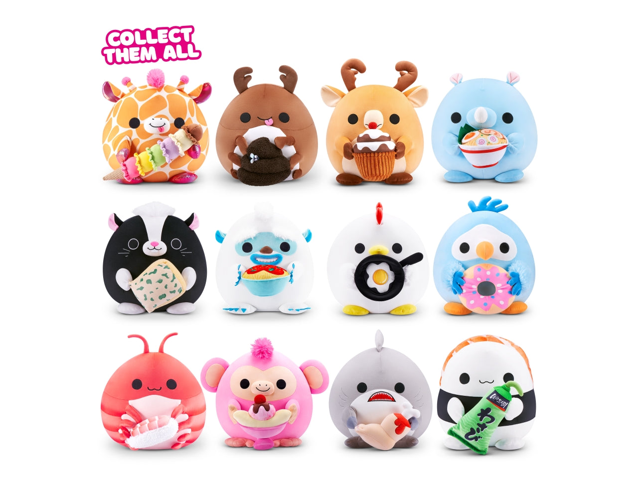 Peluche snackles squishy core 8"