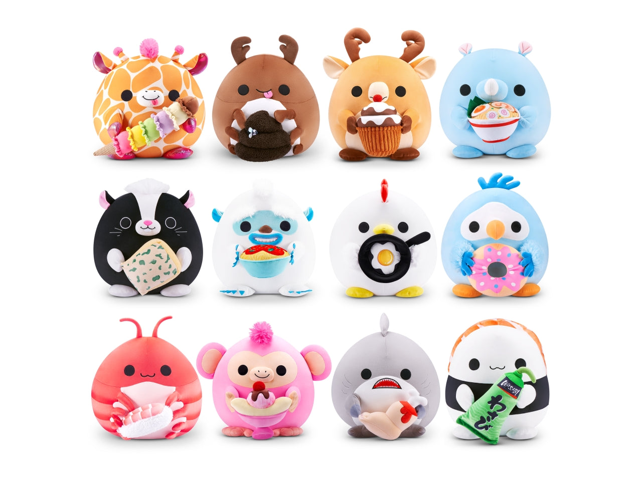 Peluche snackles squishy core 8"