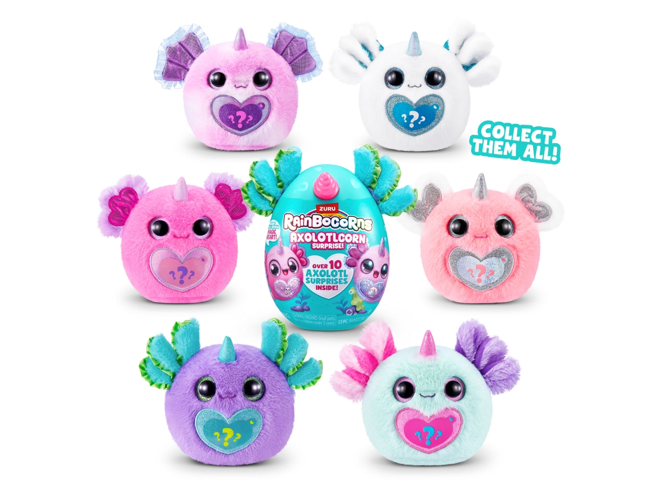 Peluche rainbocorns axolotcor
