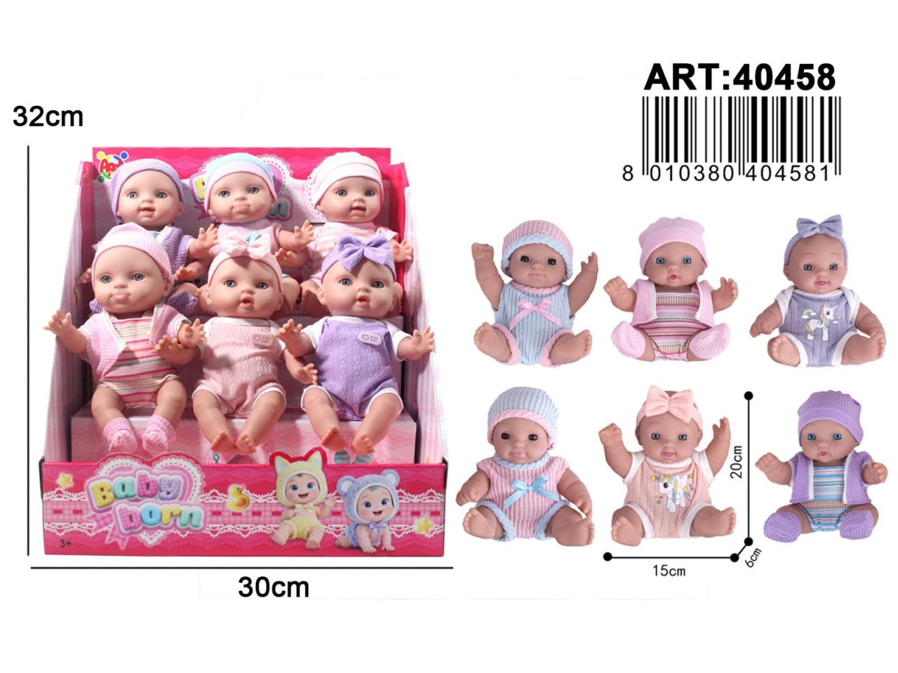 Bambolotto baby in 4 varianti