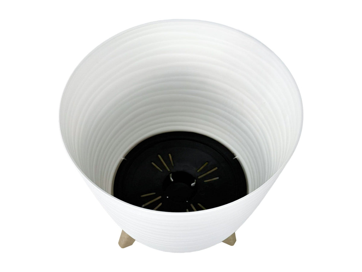 Vaso Aurora Luna con piedini 30xh.28cm bianco