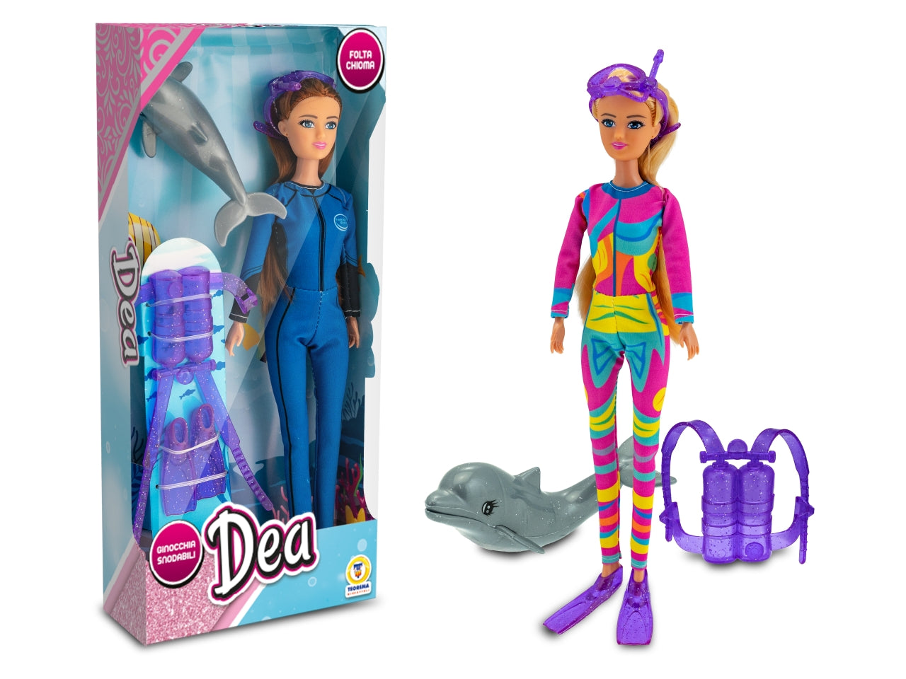 Dea bambola sub con accessori 2 modelli assortiti