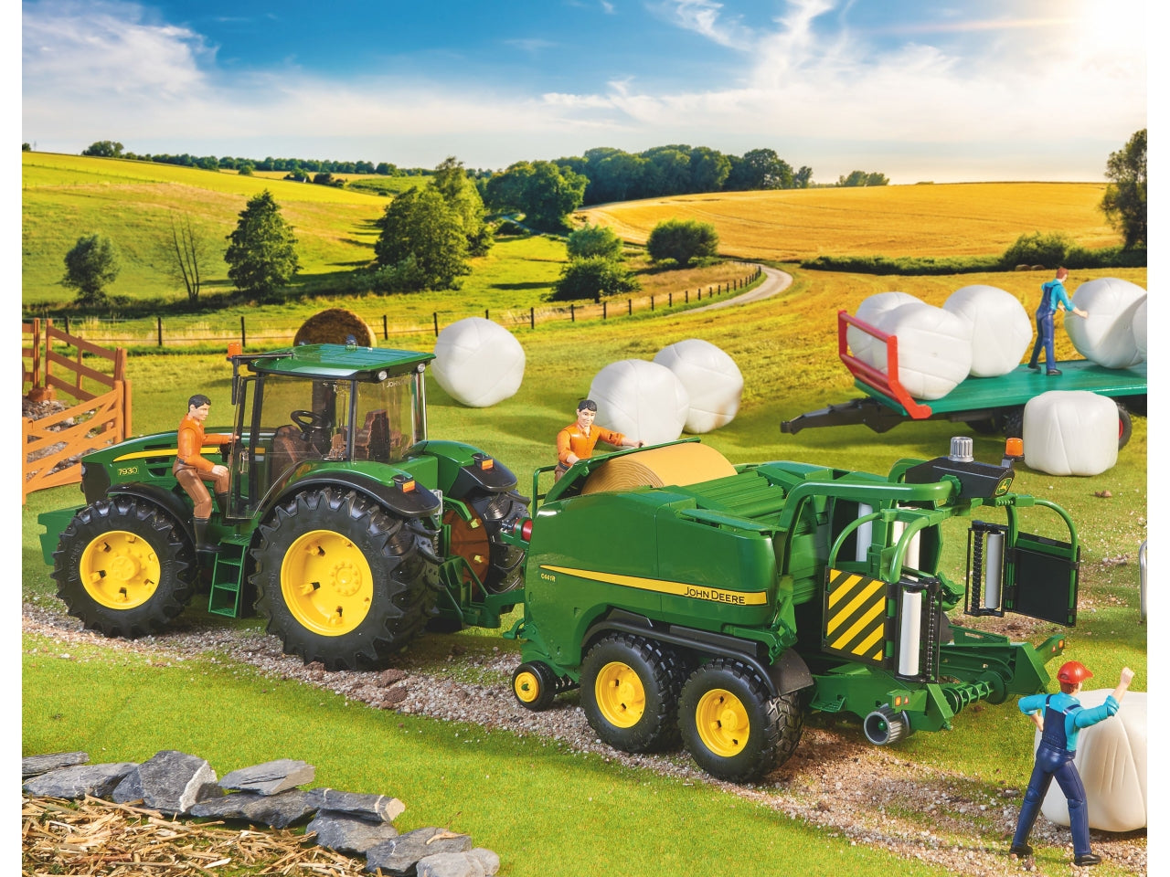 Rimorchio john deere pressaballe c441r
