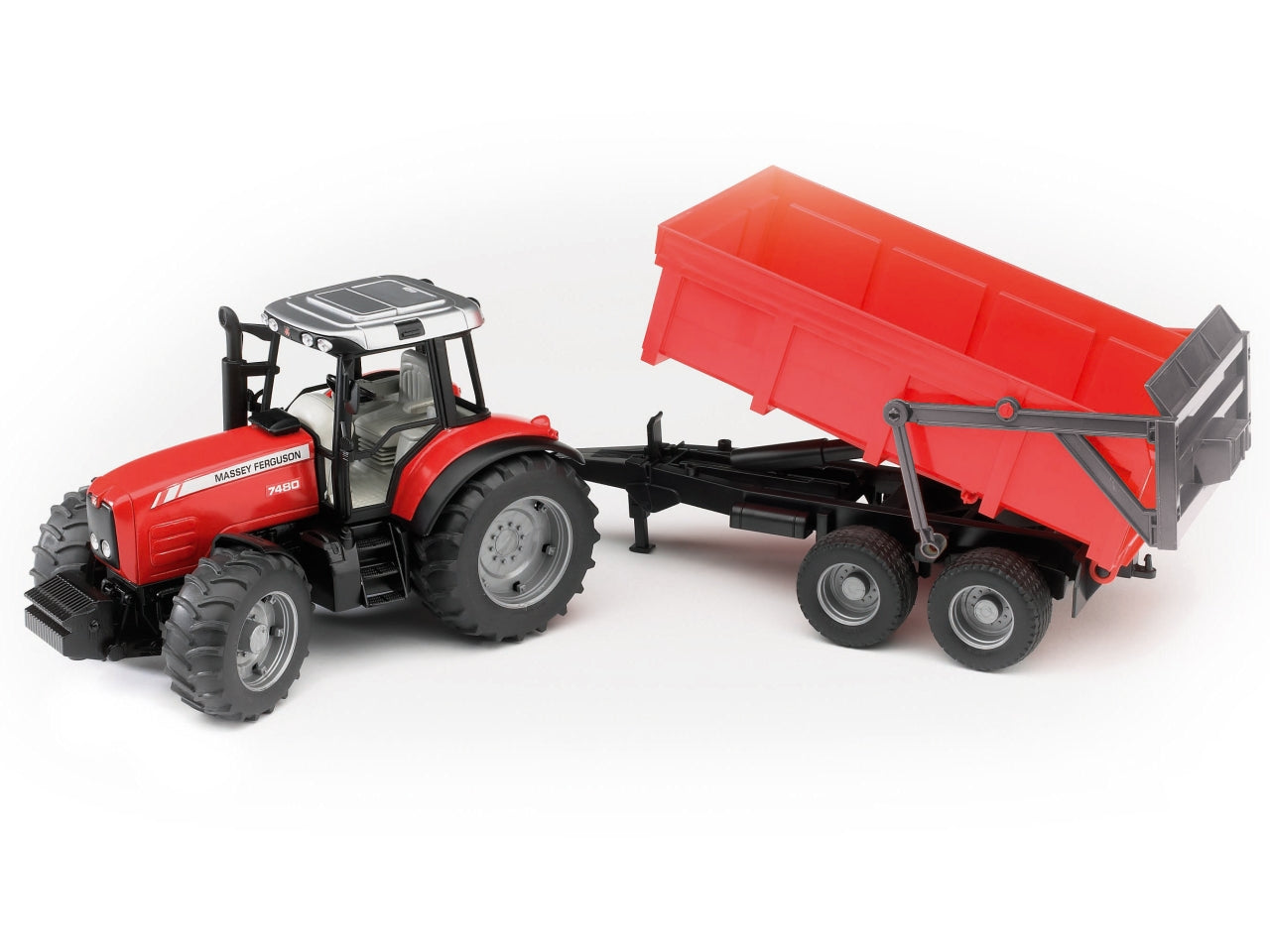 Trattore massey ferguson 7480 con rimorchio