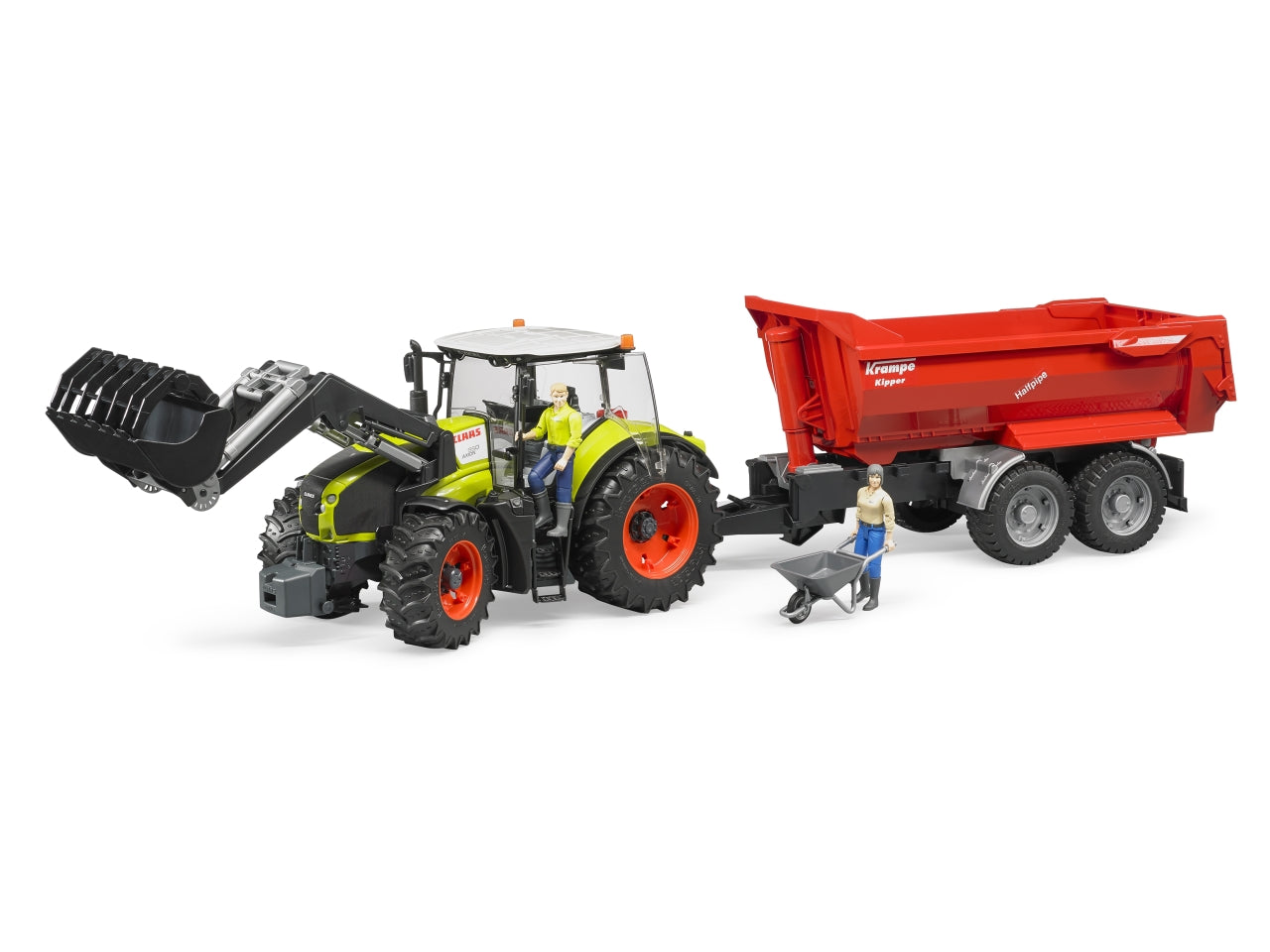 Trattore claas axion 950 con benna