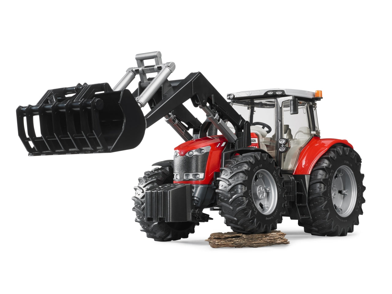 Trattore massey ferguson 7600 con benna