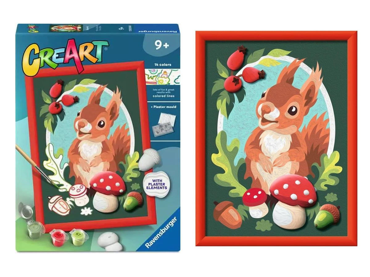 Creart serie d scoiattolo con gesso 3d