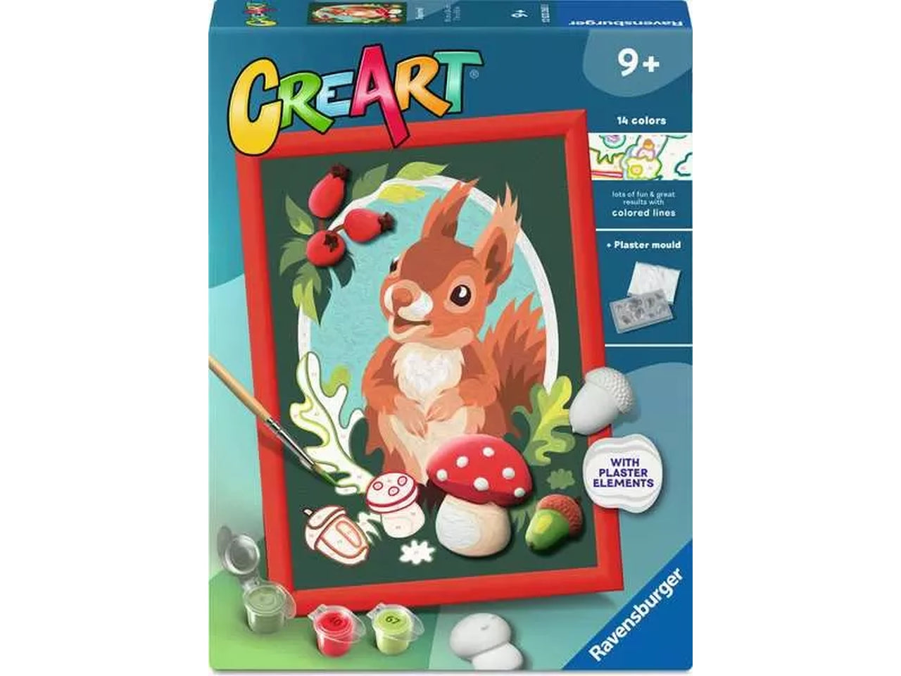 Creart serie d scoiattolo con gesso 3d