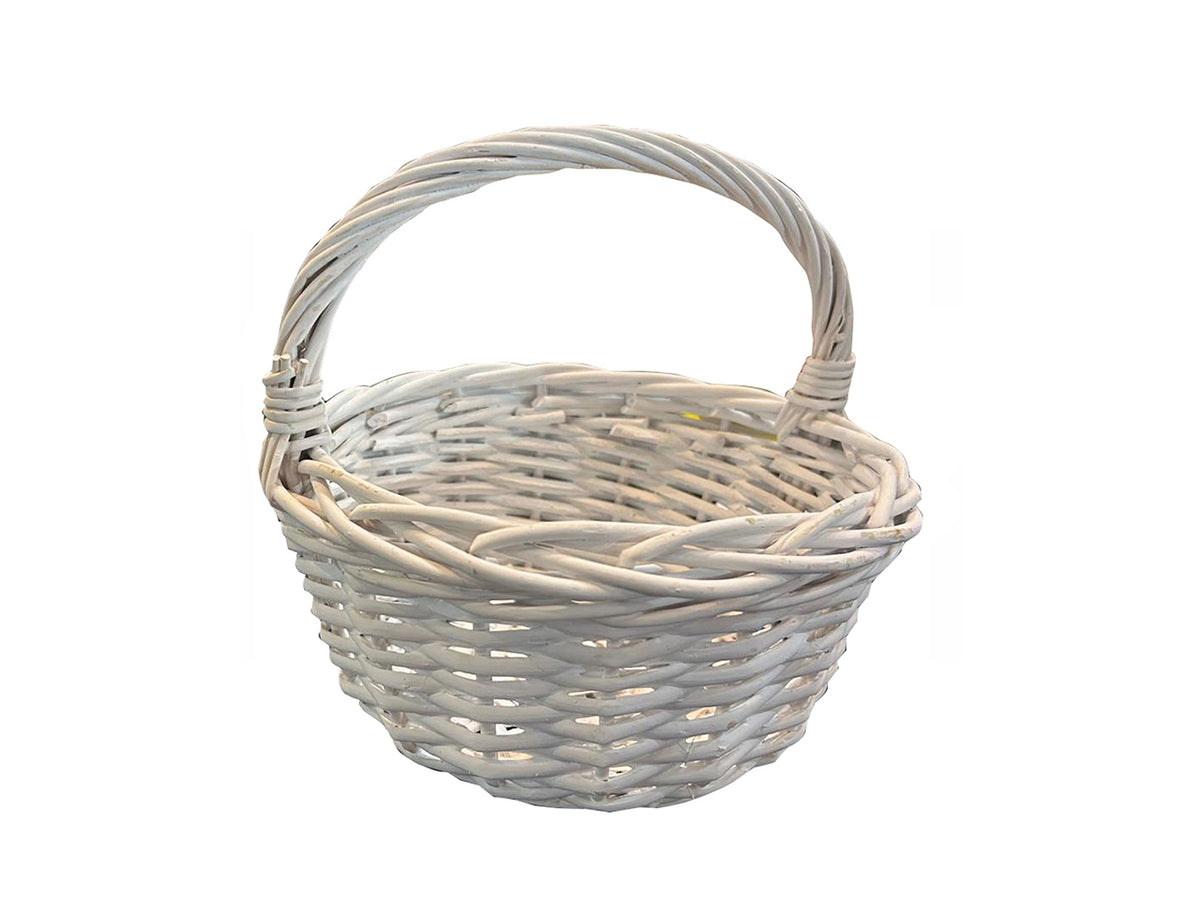 Cesto paniere piccolo bianco 20x18x18cm