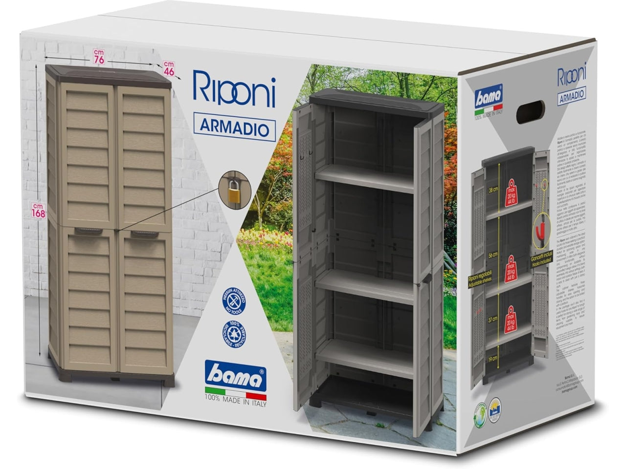 Riponi armadio beige/tortora
