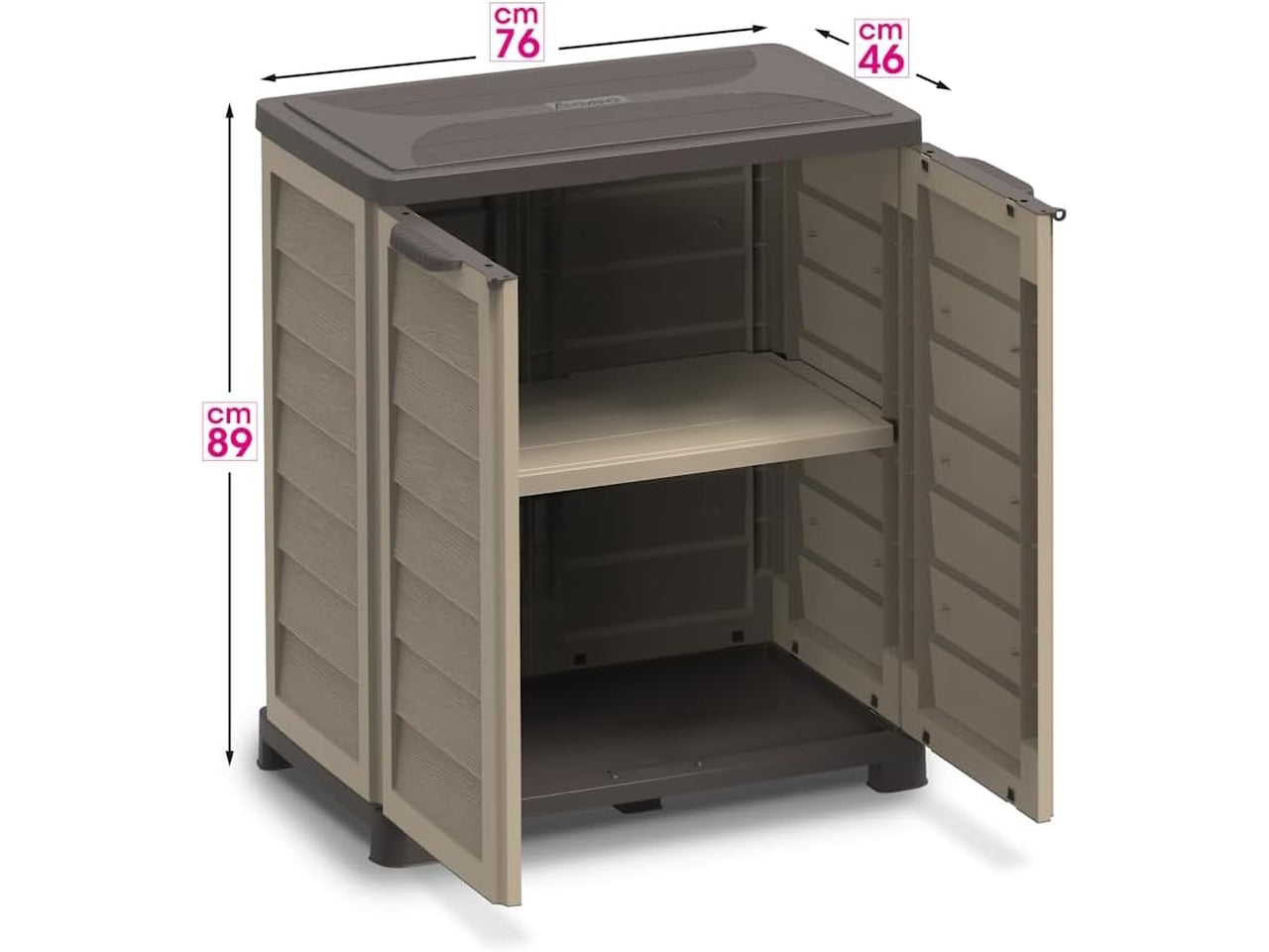 Riponi armadietto beige/tortora 76x46x89h