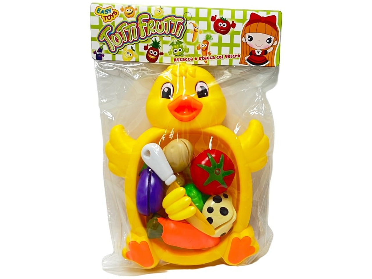 Gioco pulcino con frutta con velcro