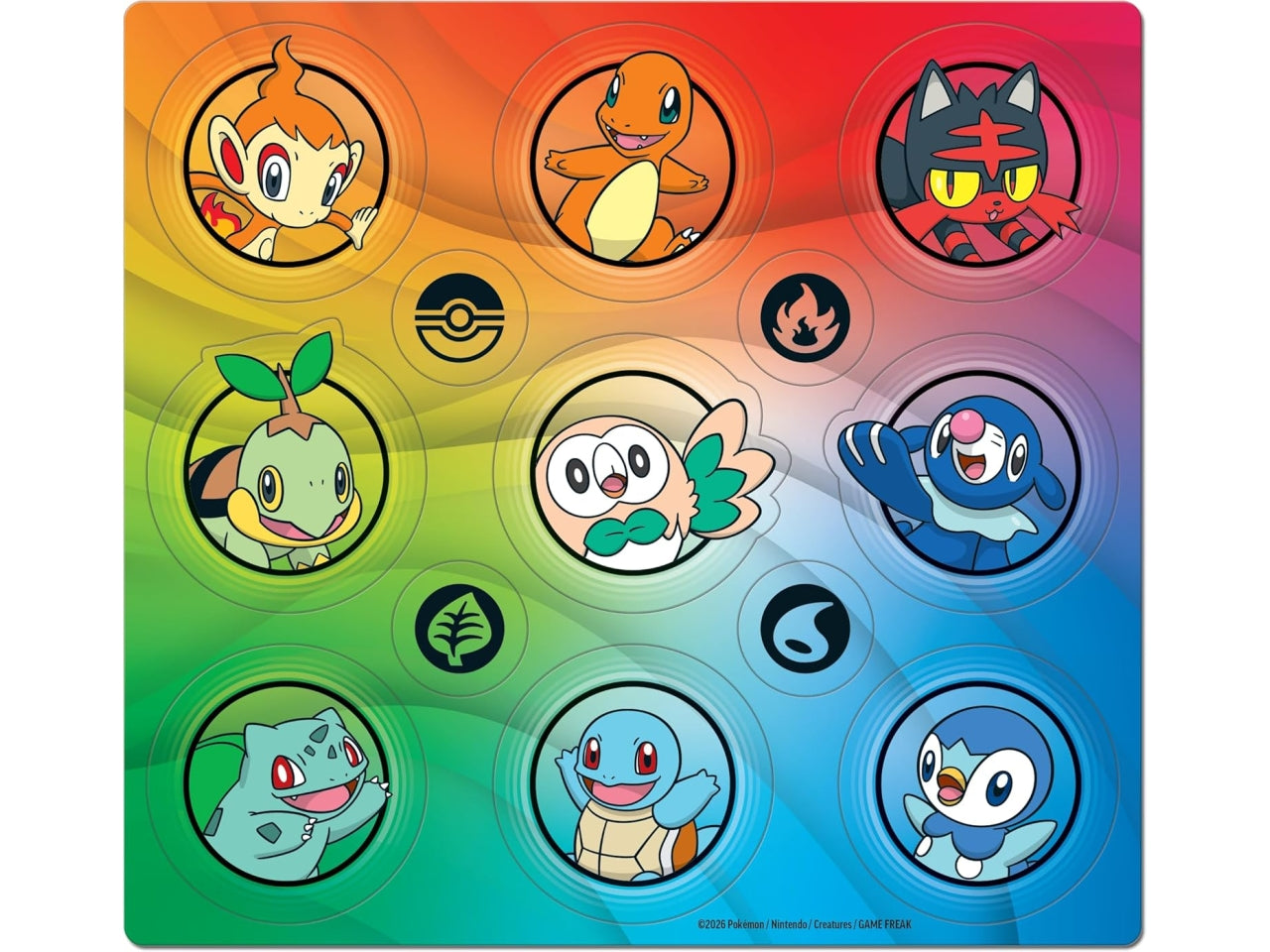 Pokemon Collezione Illustrazione Primi Compagni d'Avventura