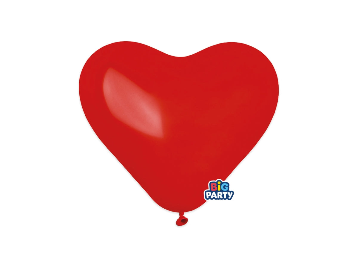 Palloncini Cuore 26cm set da 8 palloncini Rossi