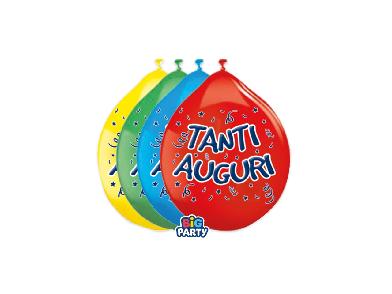 Palloncini Medium 26cm Tanti Auguri set da 10 palloncini Assortiti