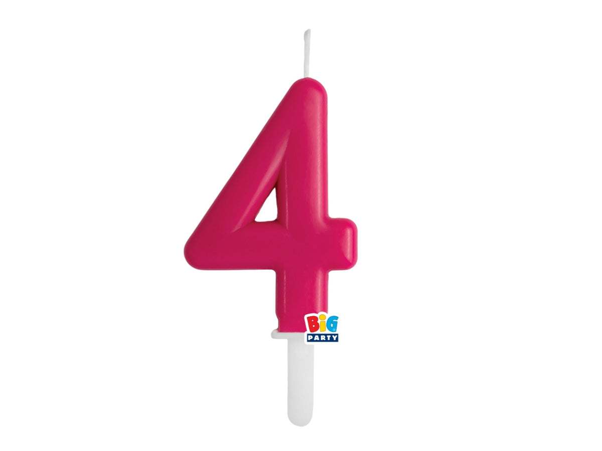 Candelina numero 4 di Cera Tiny Plump Cherry 7cm