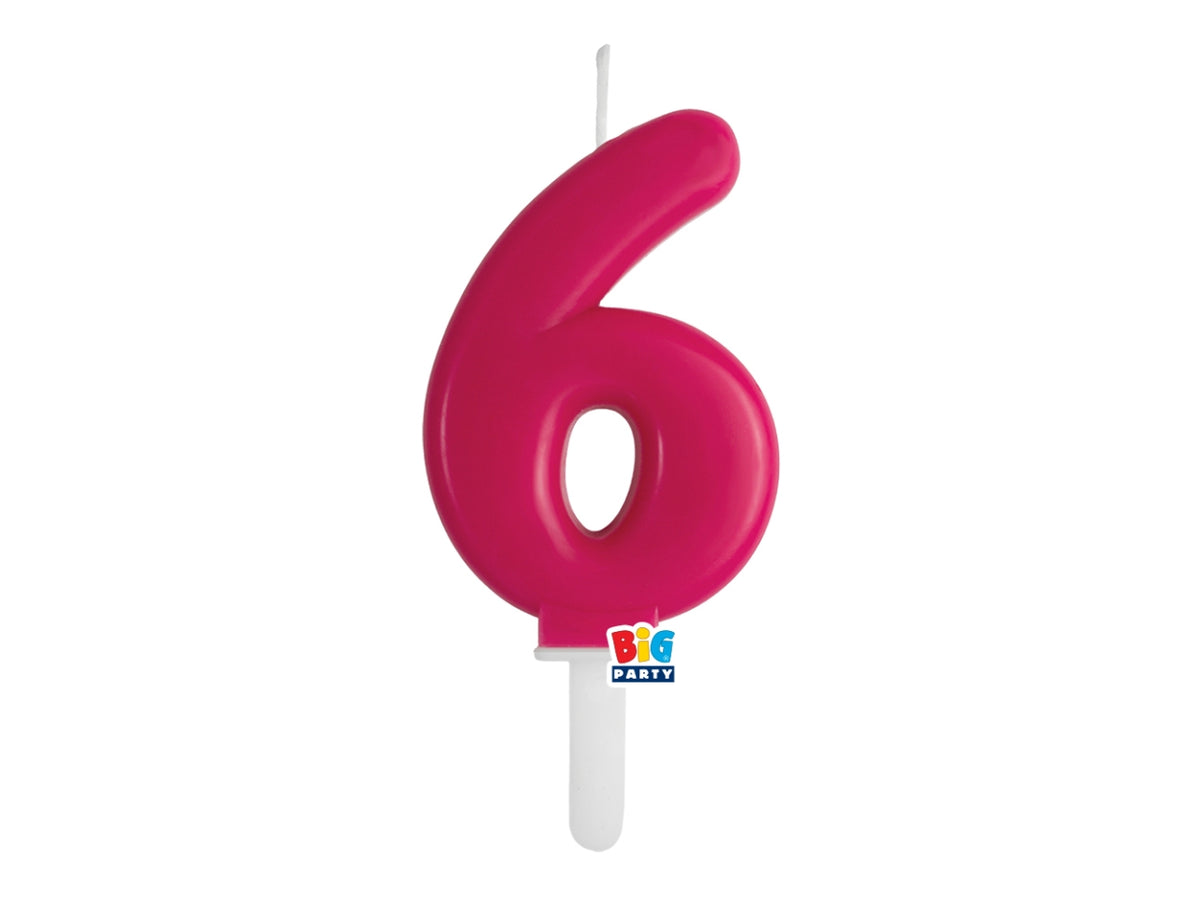 Candelina numero 6 di Cera Tiny Plump Cherry 7cm