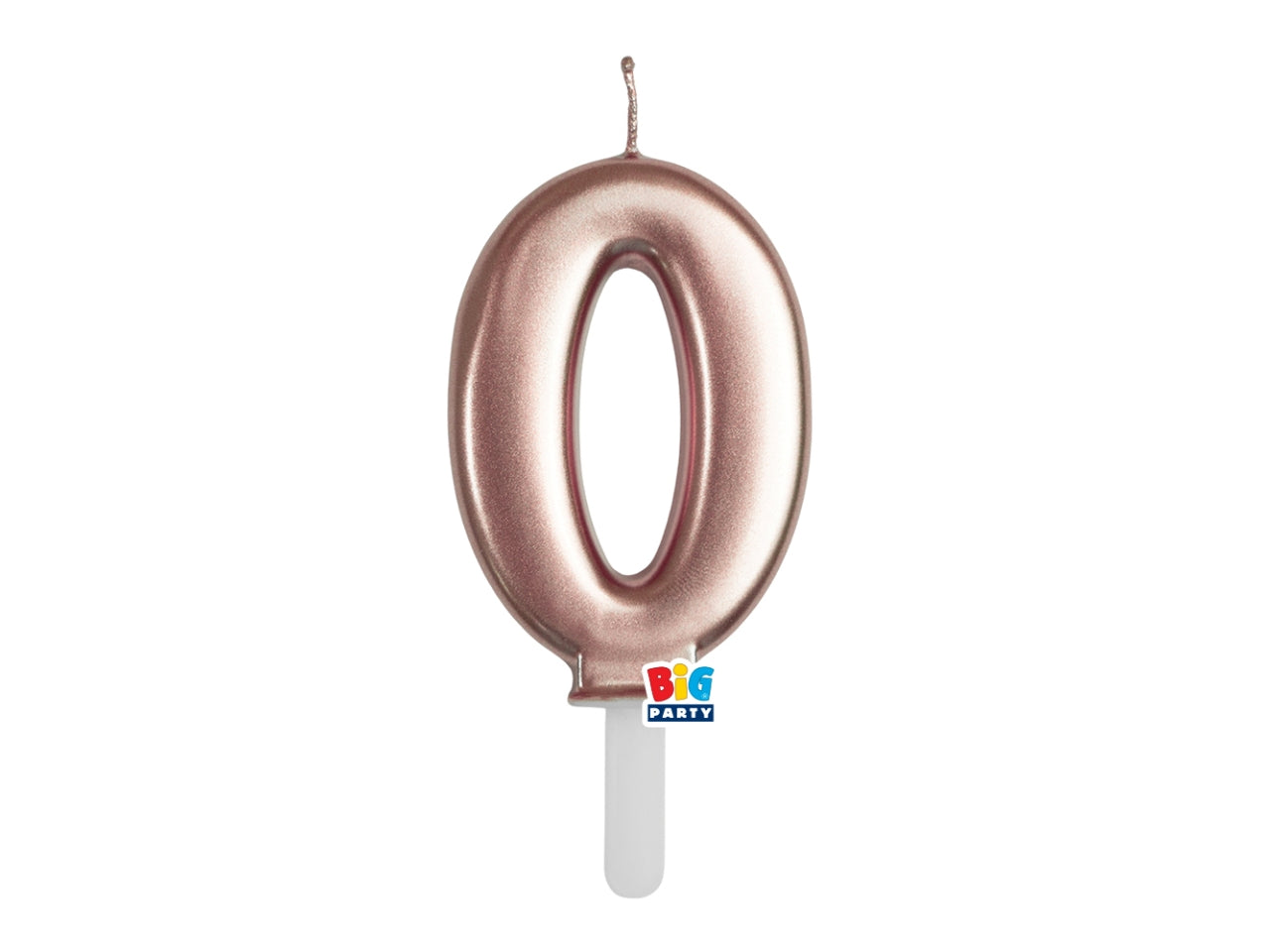 Candelina numero 0 di Cera Tiny Plump Rose Gold Metal 7cm