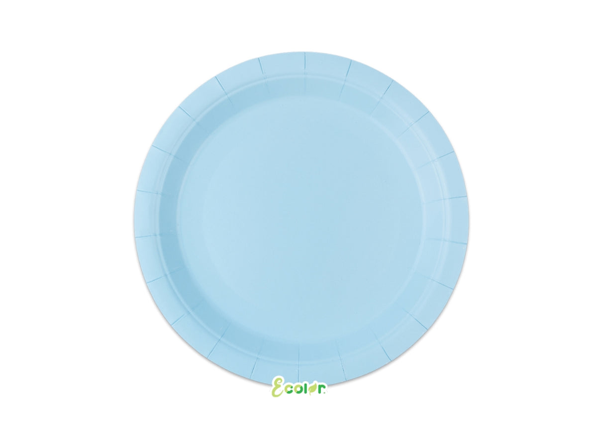 Piatti Ecolor 24cm Celeste set da 25 piatti