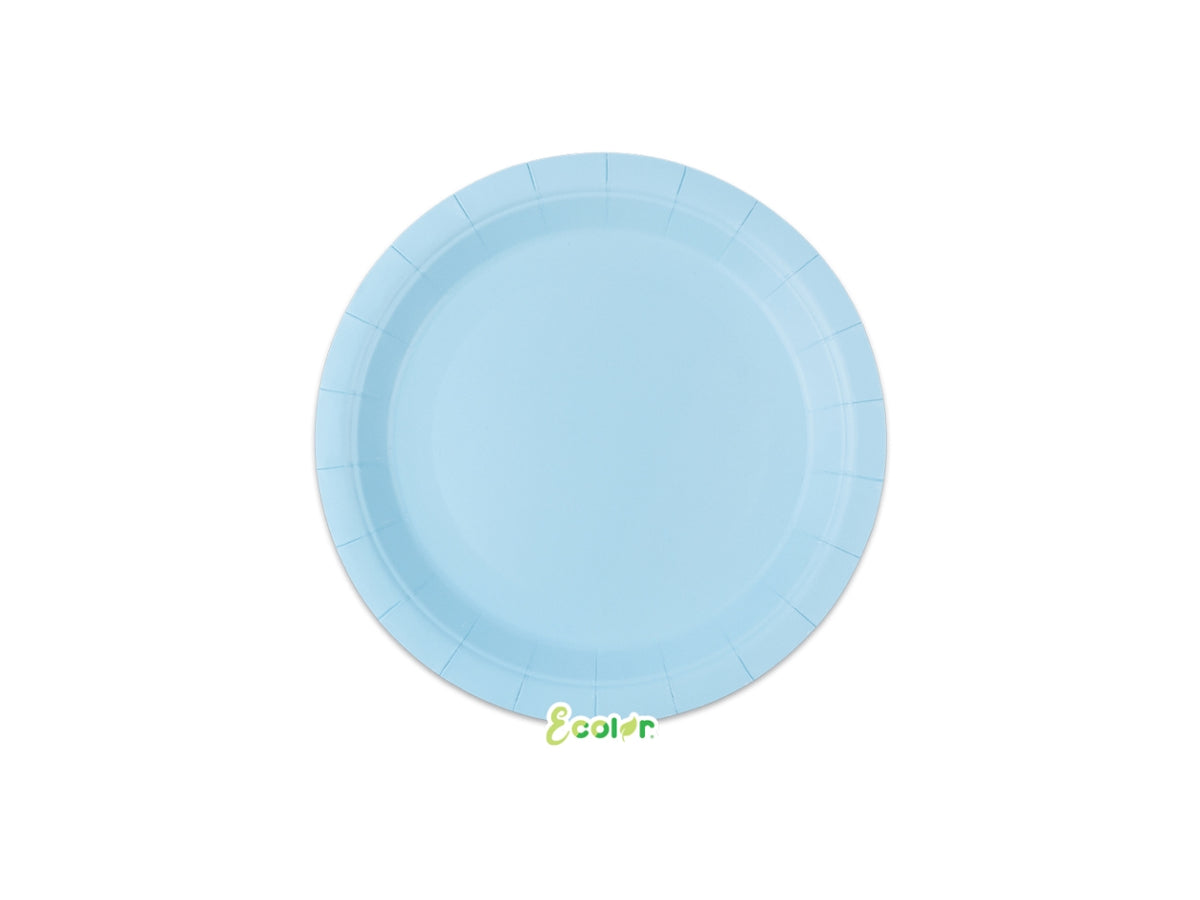 Piatti Ecolor 18cm Celeste set da 25 piatti