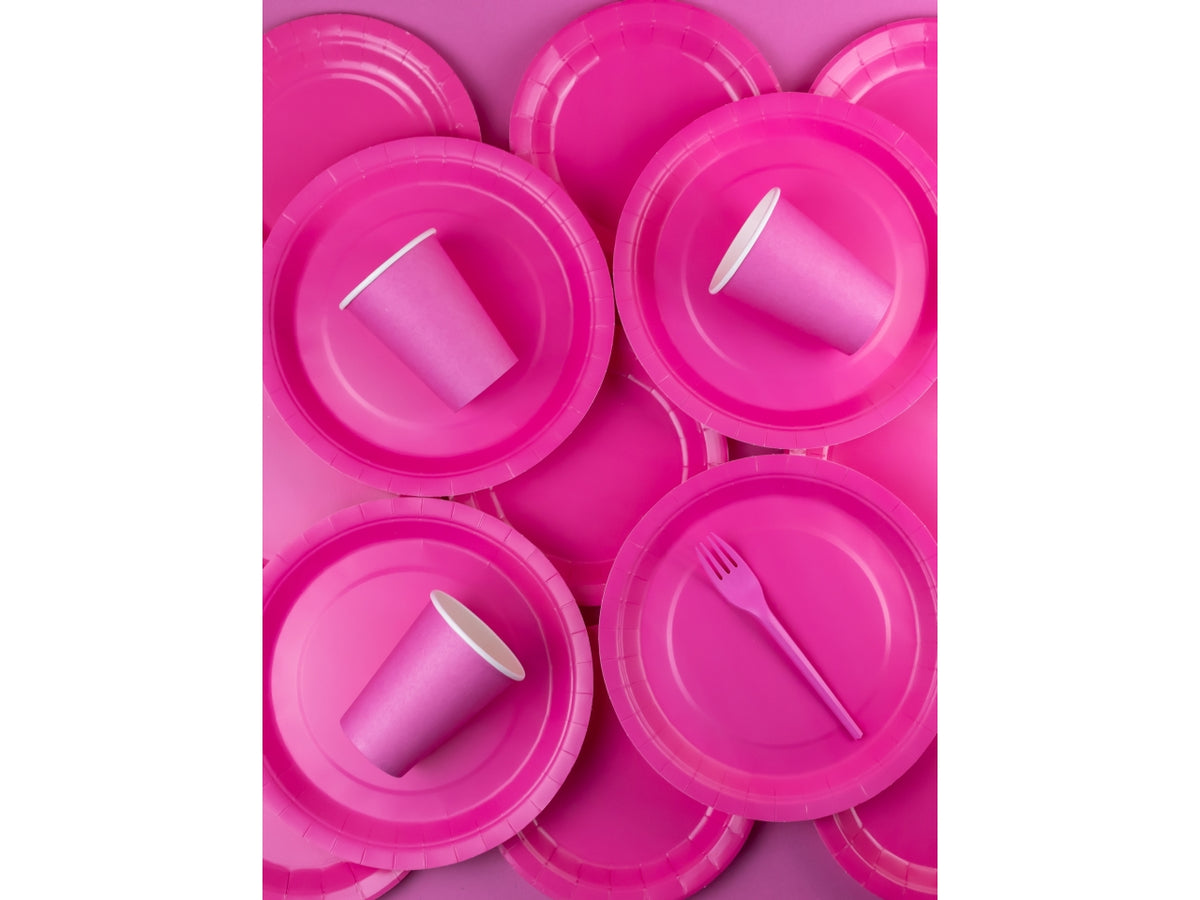 Piatti Ecolor 24cm Fuxia set da 25 piatti