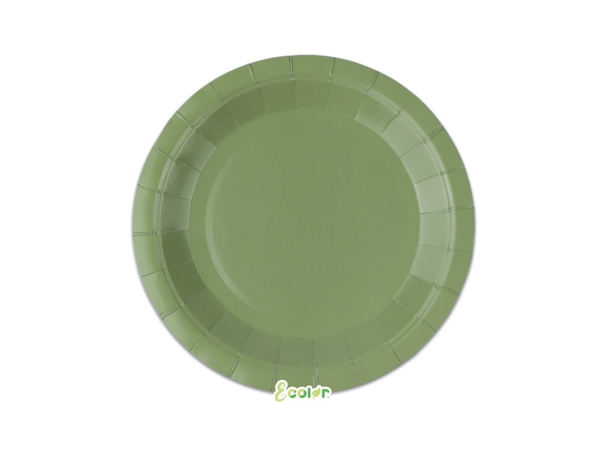 Piatti Ecolor 24cm Verde Oliva set da 25 piatti